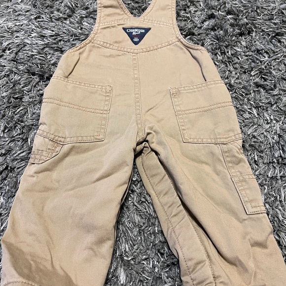 Osh Kosh B’Gosh Fleece Lined Khakis Overalls Baby 9 months - Picture 2 of 6
